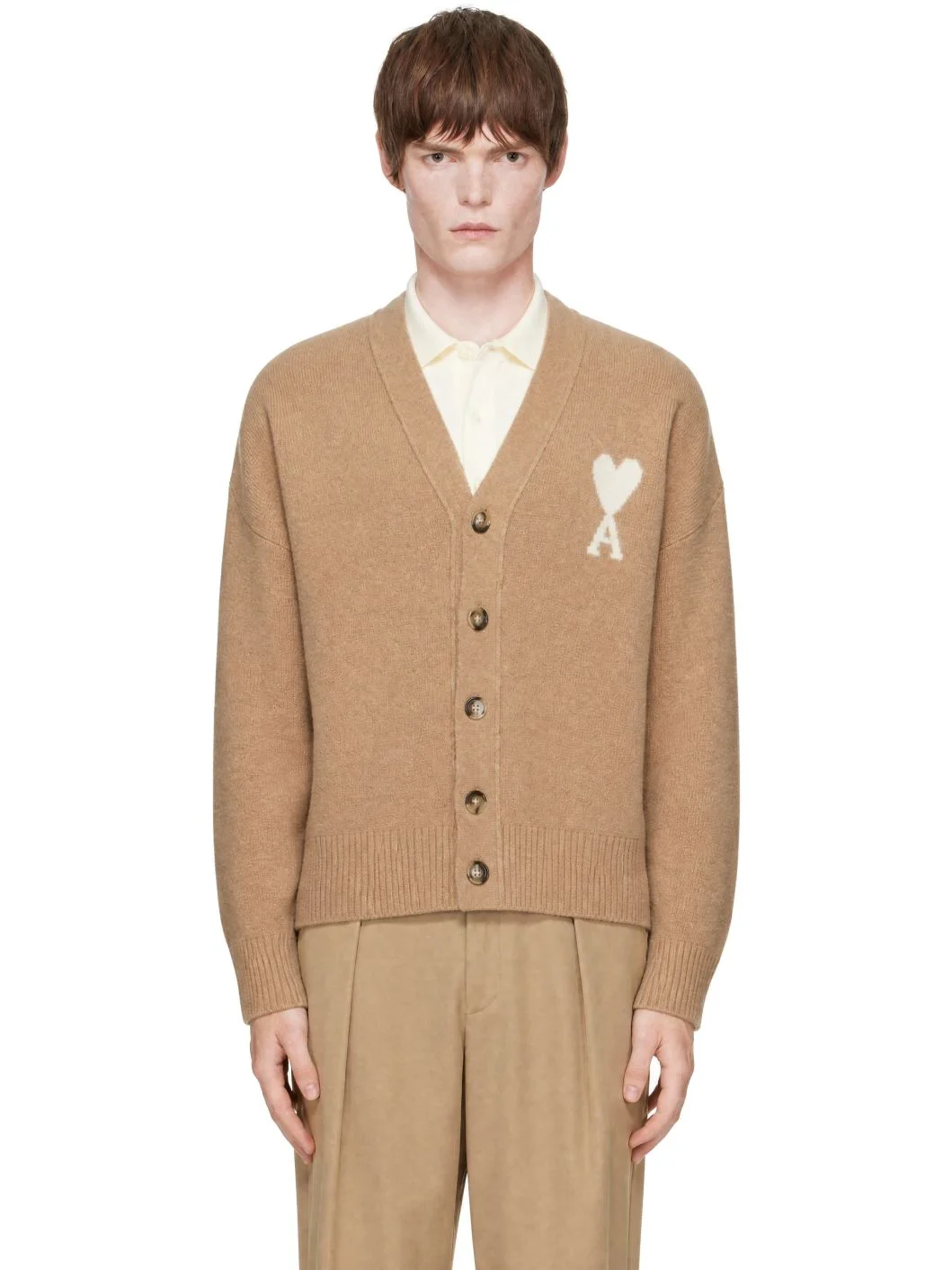Beige Alpaca Ami de Coeur Cardigan - 1
