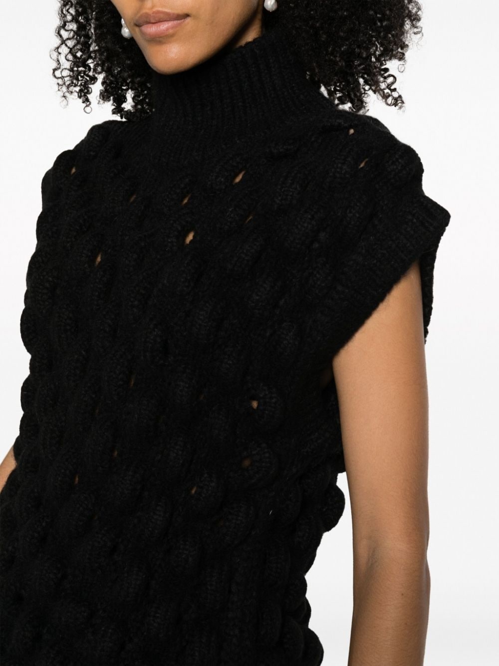 sleeveless turtleneck jumper - 5