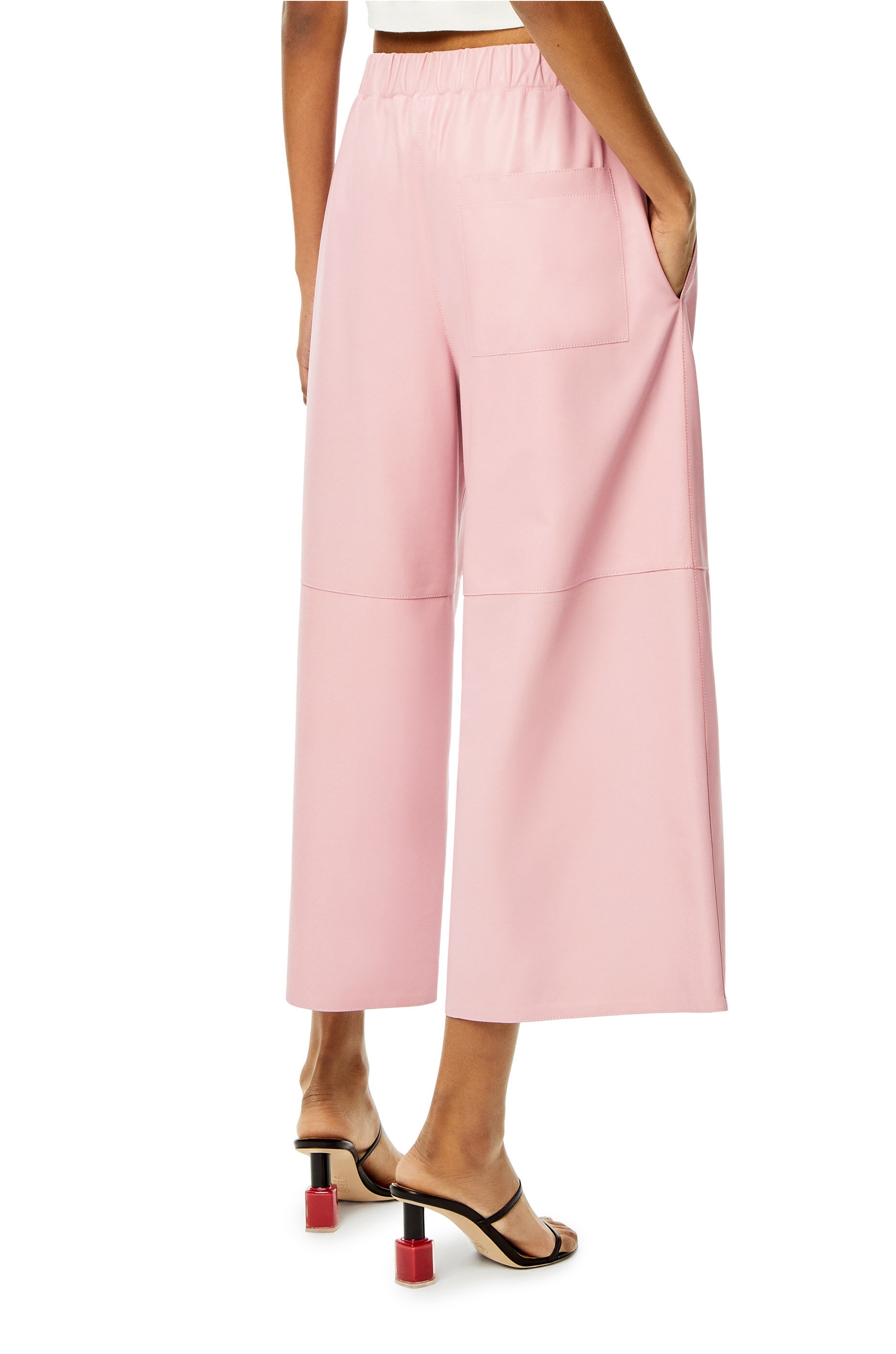 Cropped elasticated trousers - 4