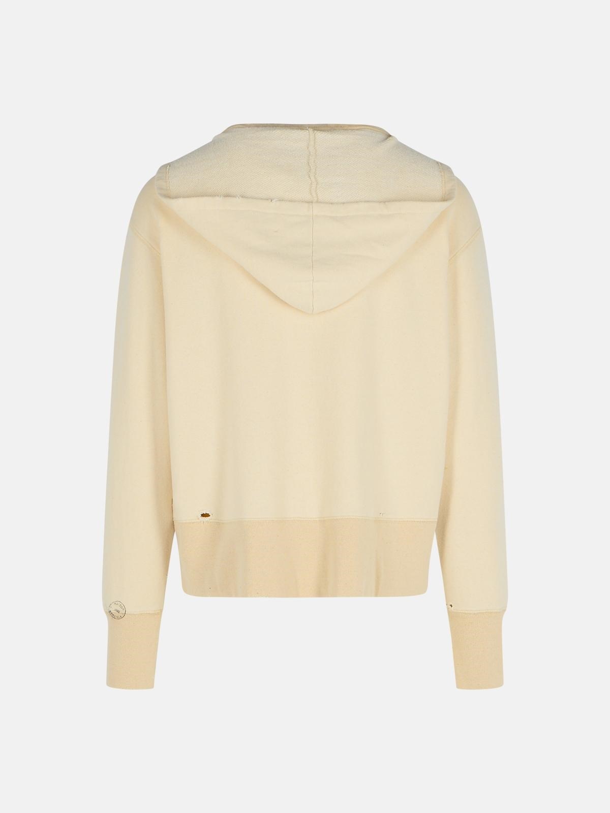 'PILLING' CREAM COTTON SWEATER - 3