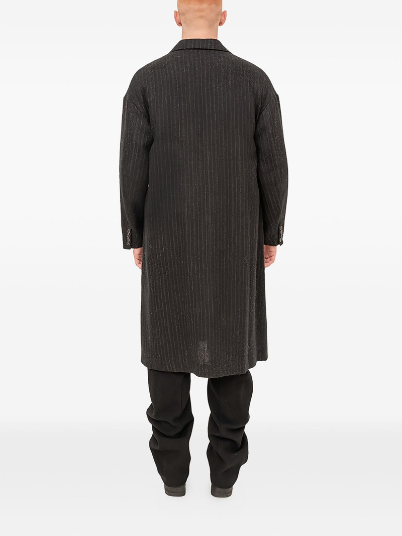striped wool single-breasted coat 4