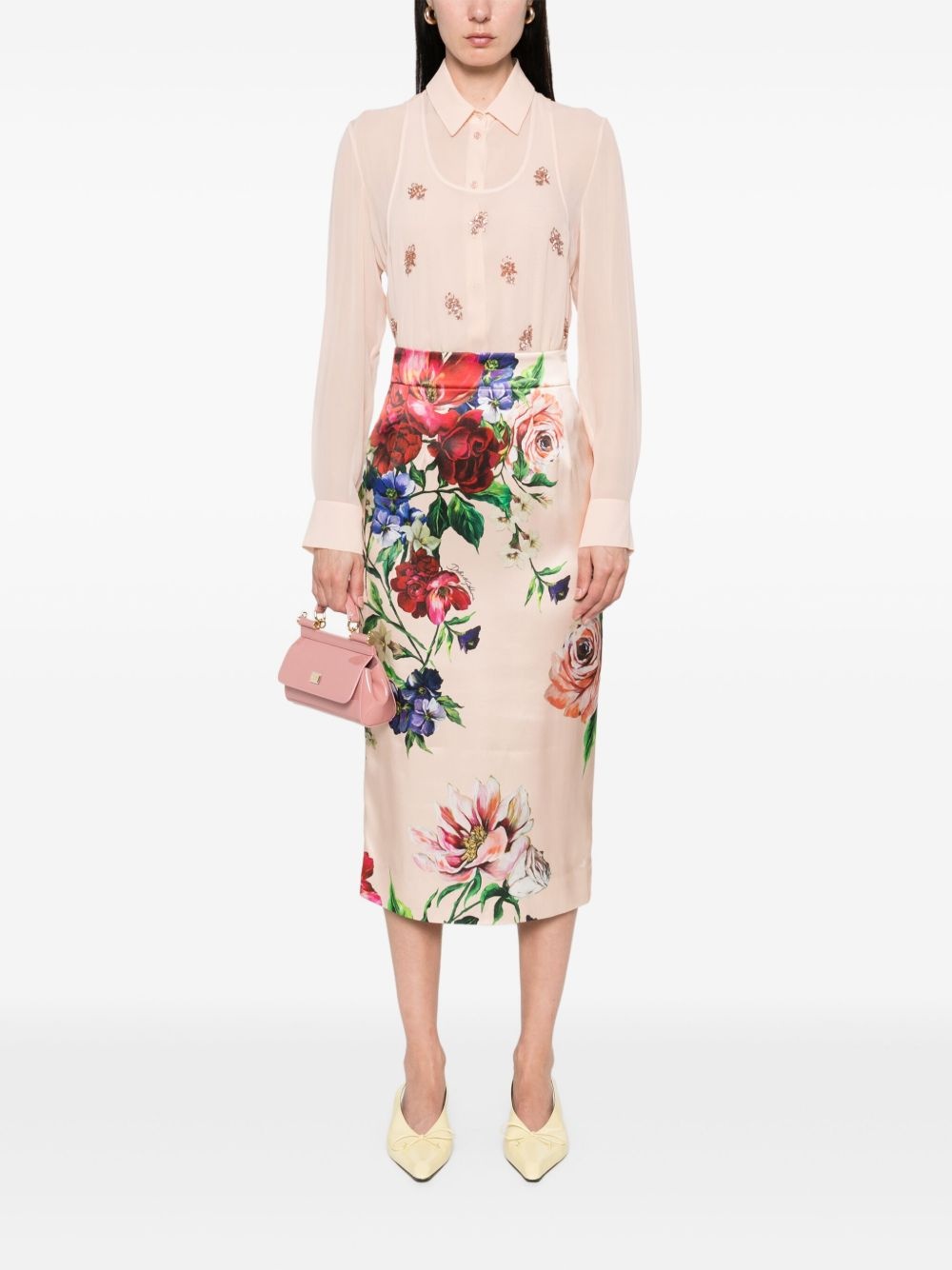 floral-print midi skirt - 2