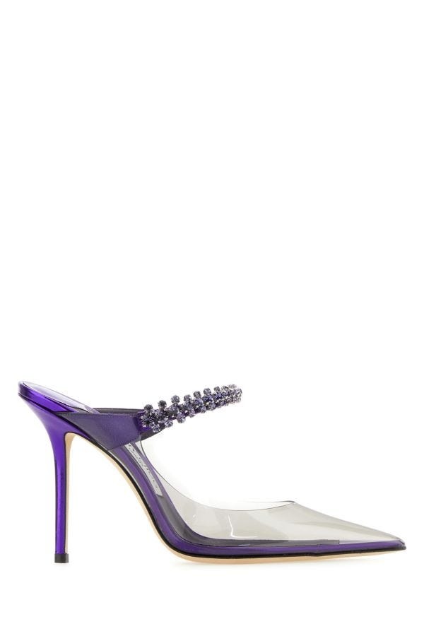 Jimmy Choo Woman Transparent Pvc Bing 100 Mules - 1