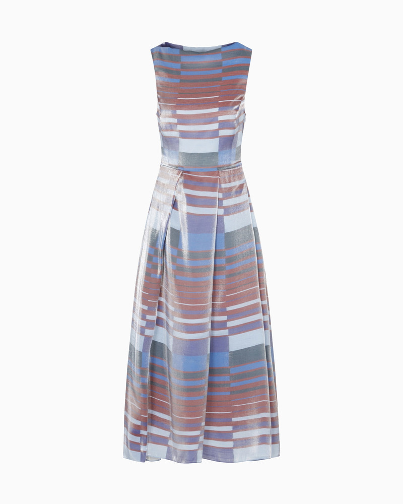 TECHNICAL CADY SLEEVELESS DRESS WITH PLEATS 1