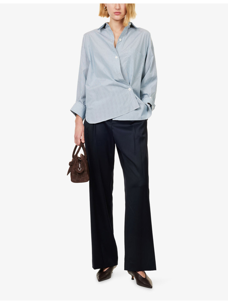 TWP New Earl Striped Cotton-Poplin Shirt outlook