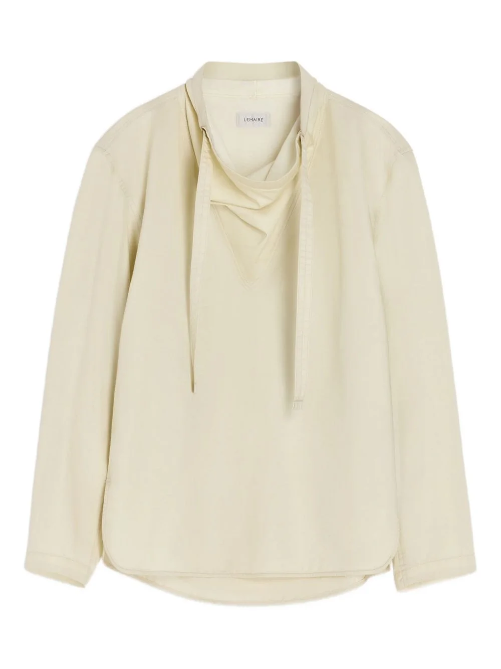 high-neck drawstring blouse - 1