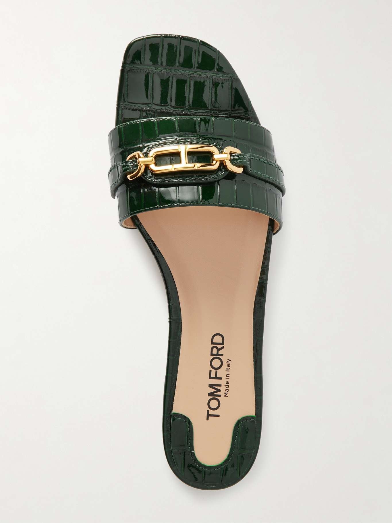 Whitney logo-embellished leather slides - 5