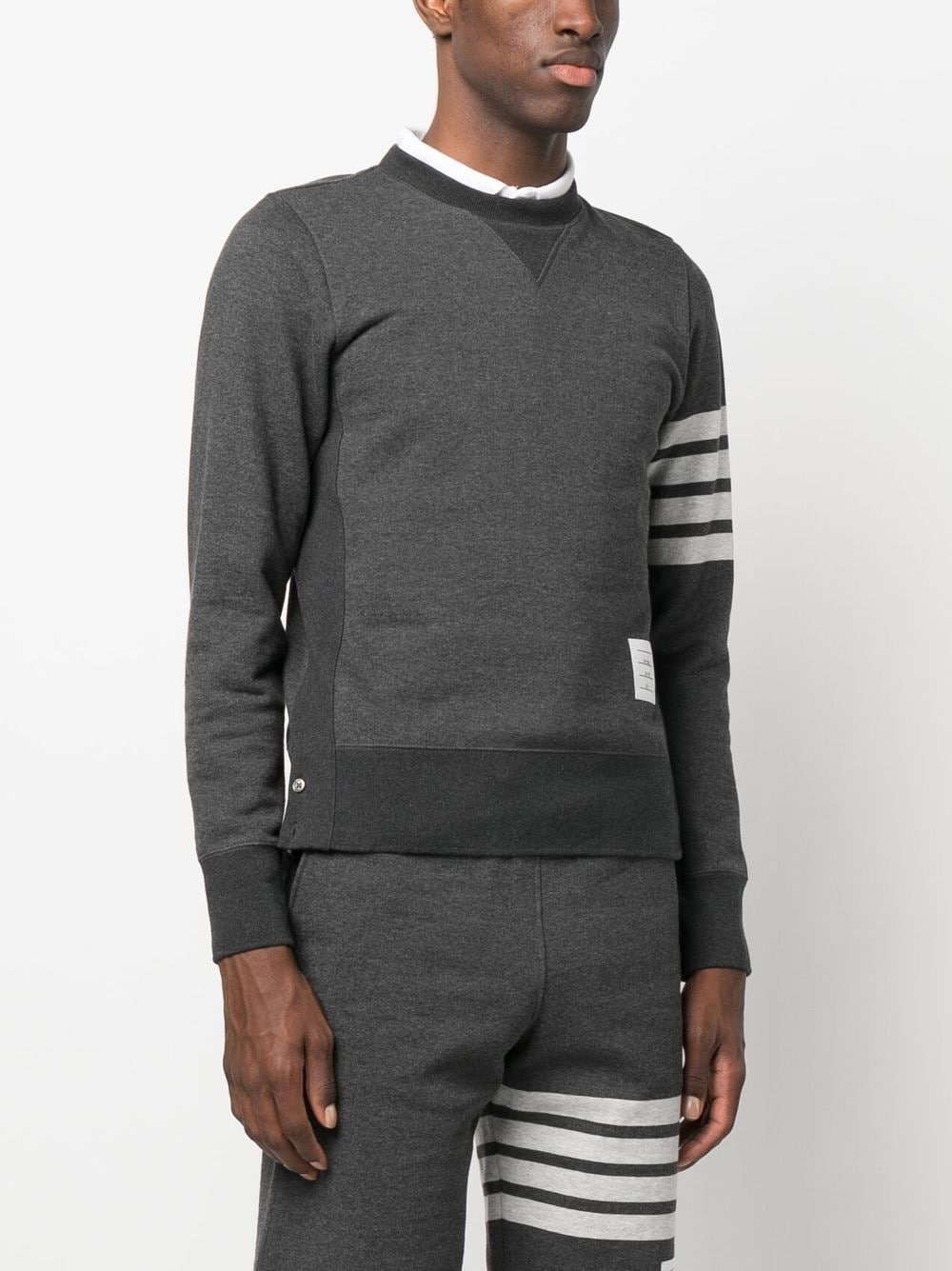 logo-patch cotton sweatshirt - 3