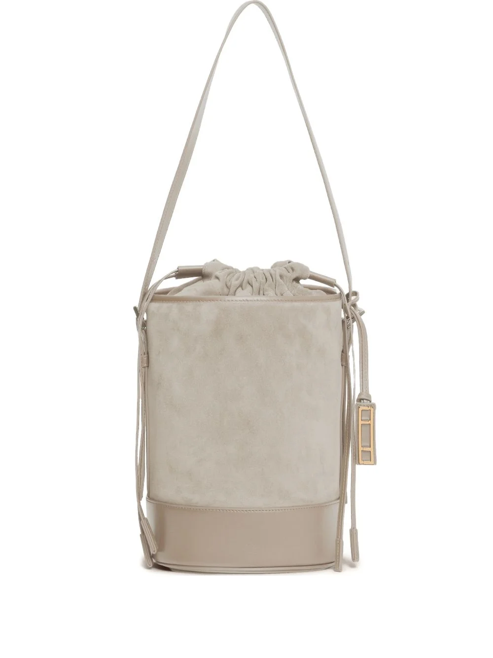 drawstring panelled bucket bag - 1