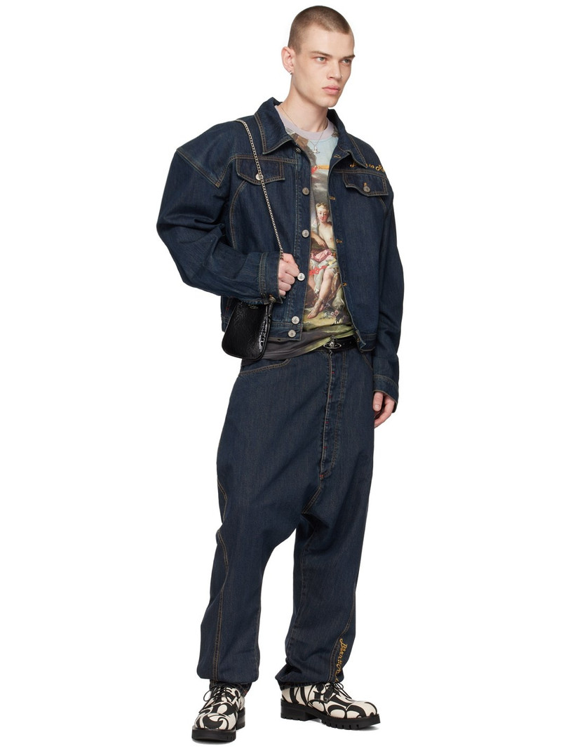Vivienne Westwood Navy Boxer Denim Jacket outlook