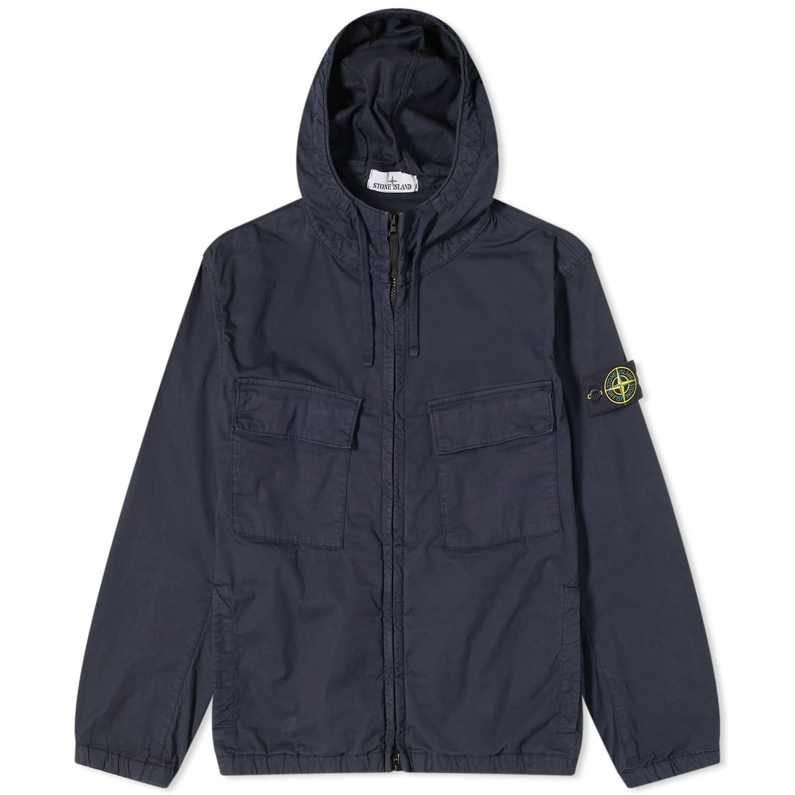 Stone Island Supima Cotton Twill Stretch-TC Hooded Jacket - 1