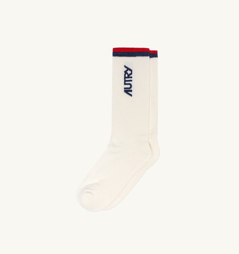 UNISEX STRIPED JACQUARD LOGO SOCK 1