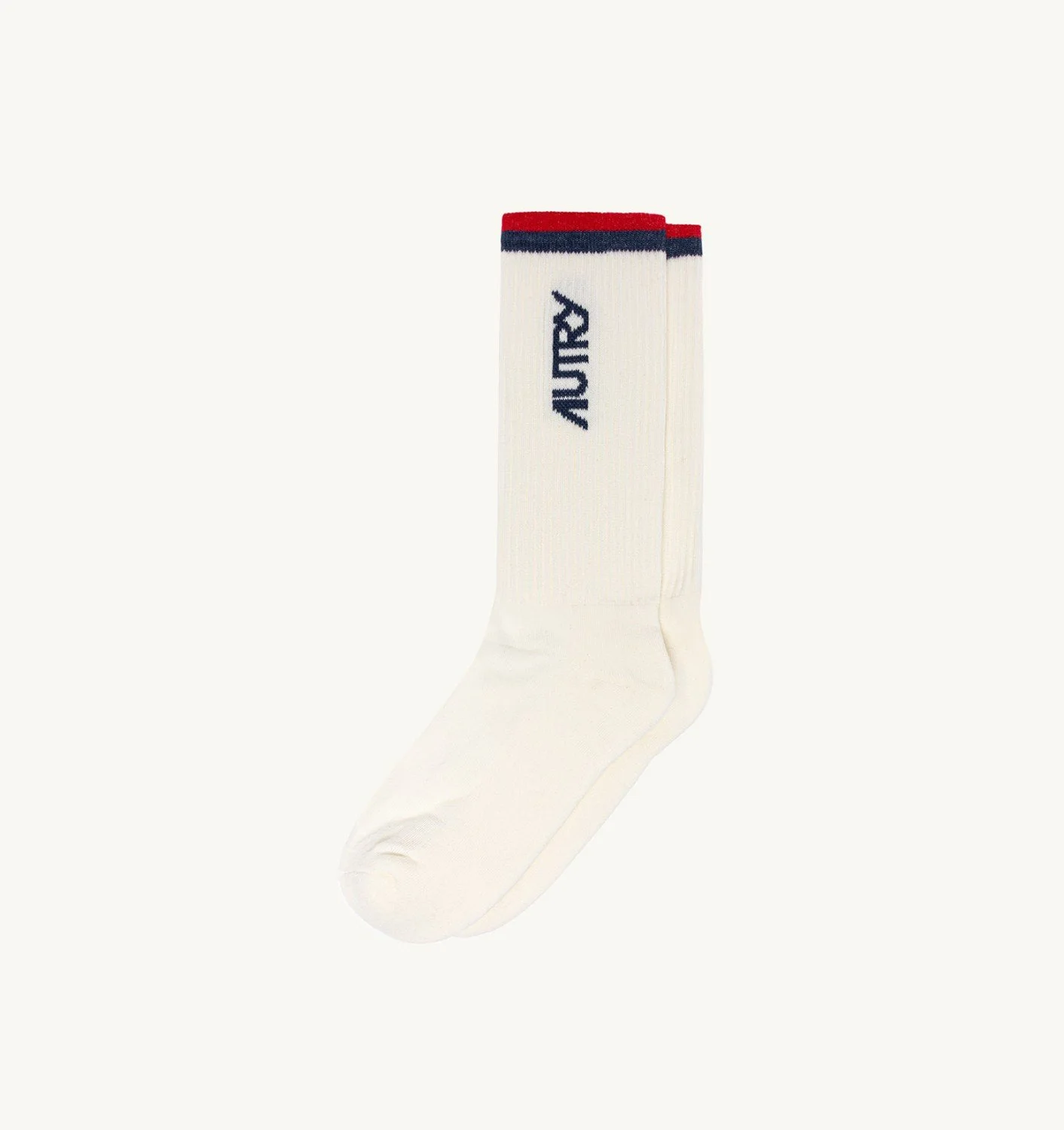 UNISEX STRIPED JACQUARD LOGO SOCK - 1