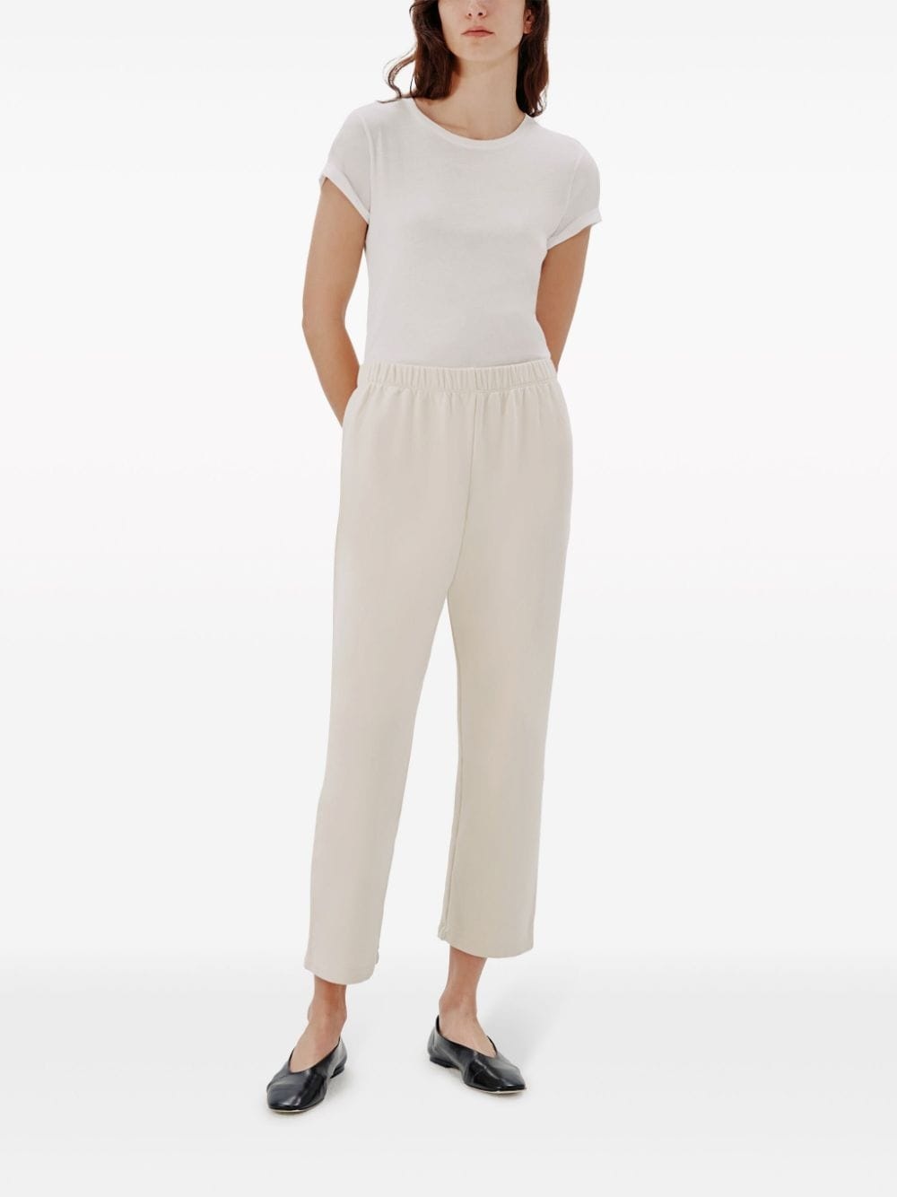 mid-rise cropped track pants - 2