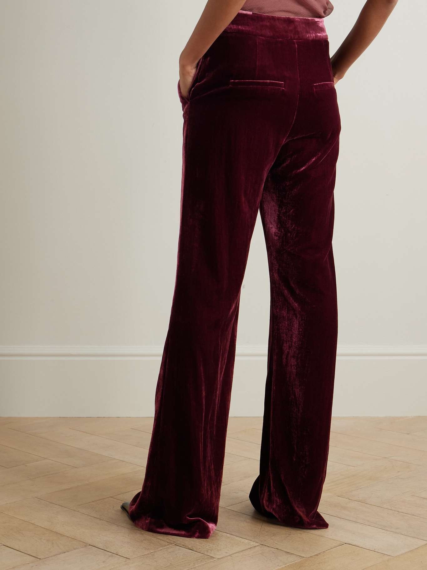 Lebone velvet wide-leg pants - 4