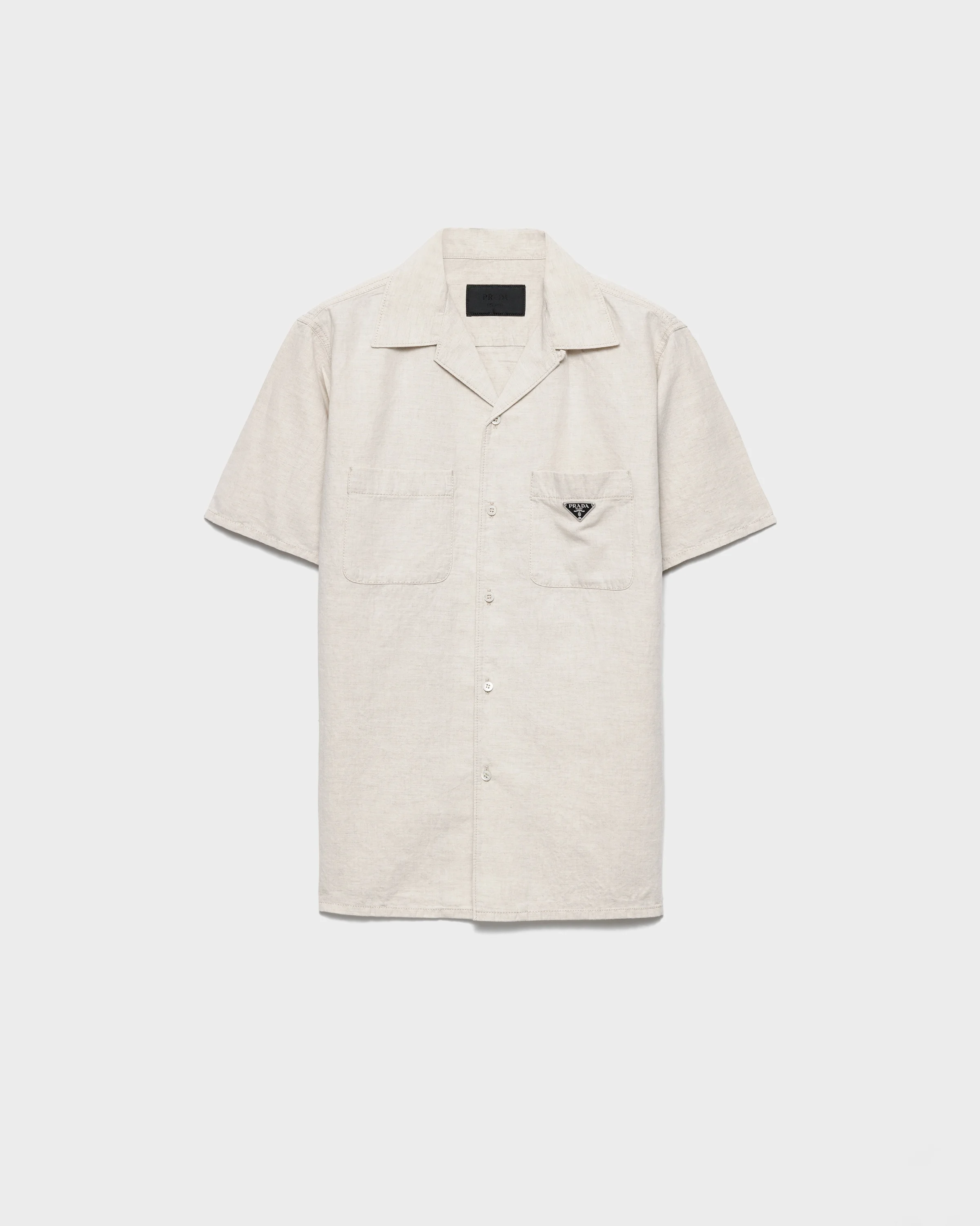 Short-sleeved chambray shirt - 1