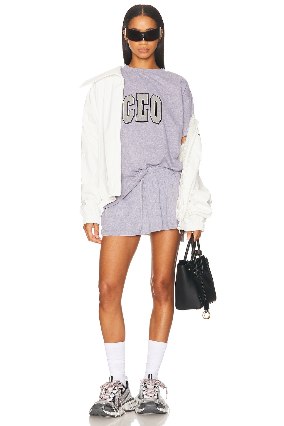 【BALENCIAGA】Ceo Team Logo Boxy Tシャツ ヘザーグレー Ceo Team Logo Boxy T-shirt in Heather Grey | Balenciaga NL