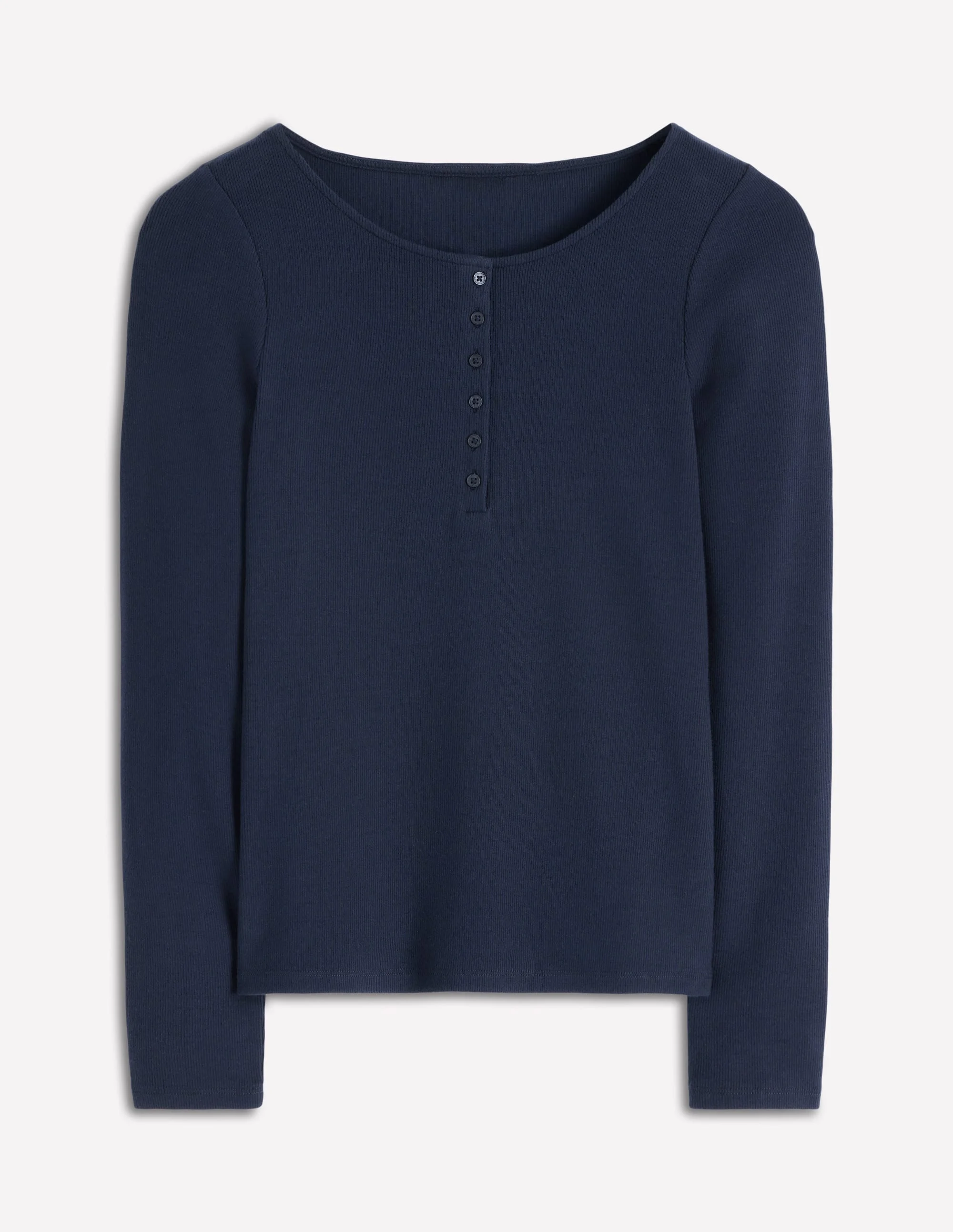 Rib Henley-Navy - 1