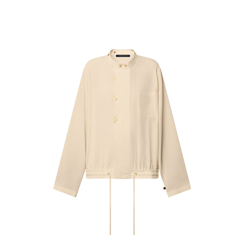 L/S Blouse With Butonned Mao Collar 1