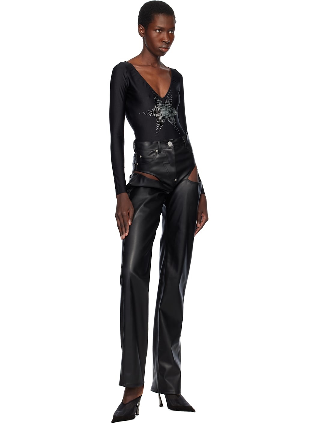 Black Star Point Bodysuit - 5