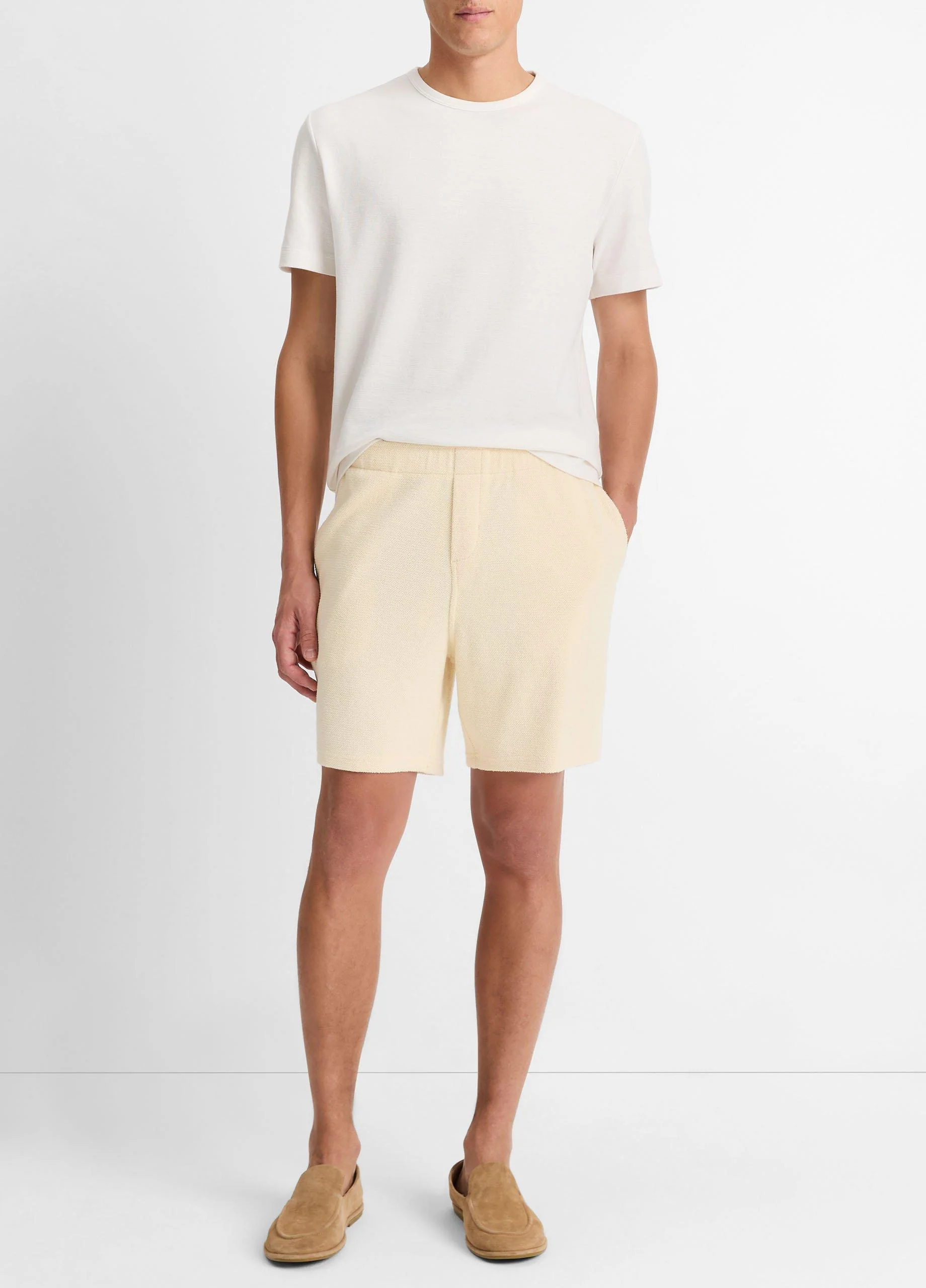 Cotton Bouclé Pull-On Short - 1