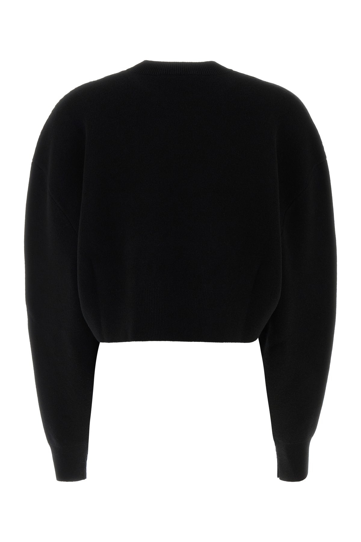 Black wool blend oversize sweater - 2