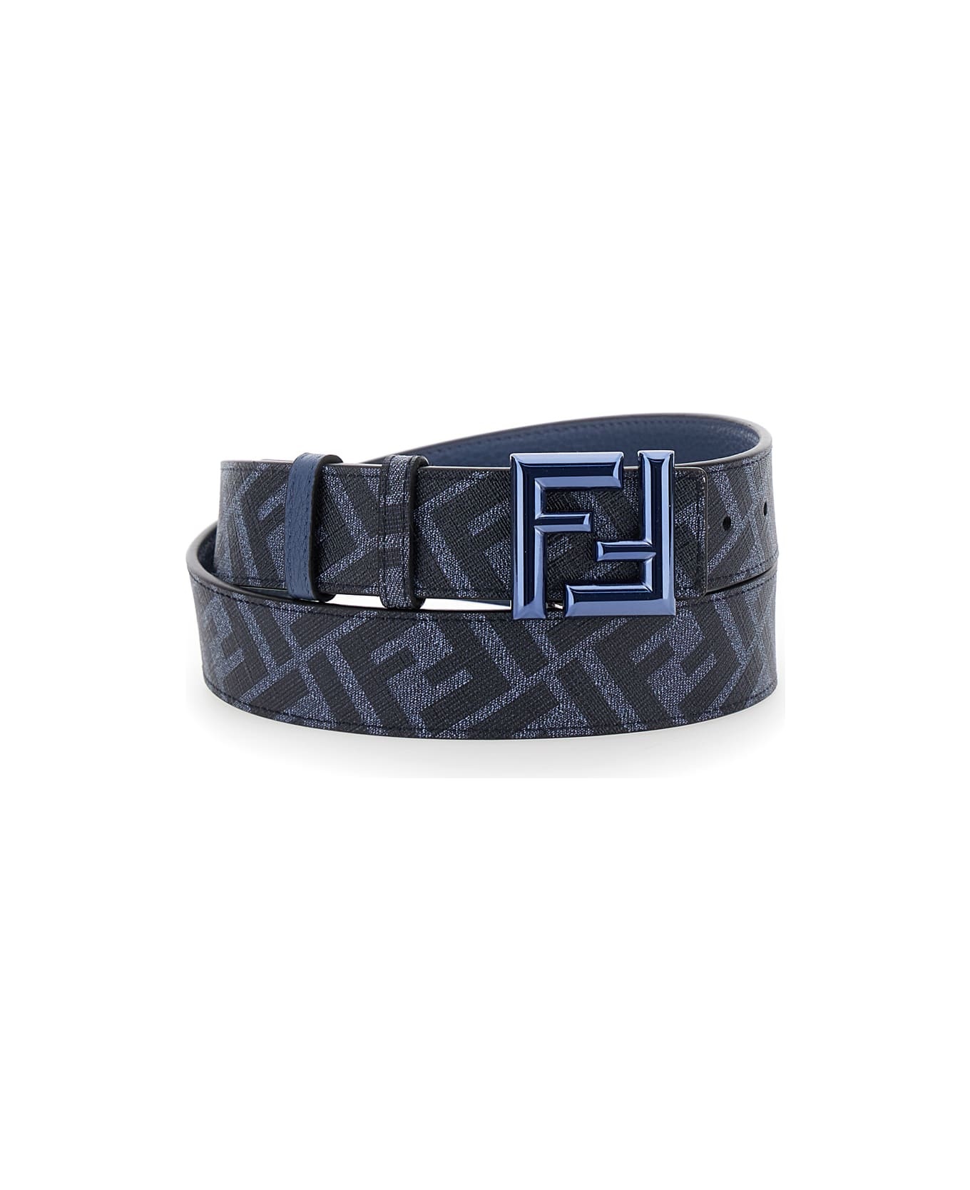 ベルト Fendi Blue Ff Denim Belt Fendi Reversible Denim Blue Belt | italist