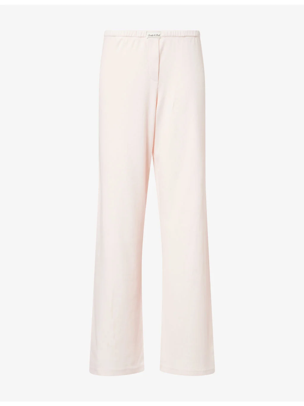 Brand-Tab Ribbed Stretch-Cotton Jogging Bottoms - 1
