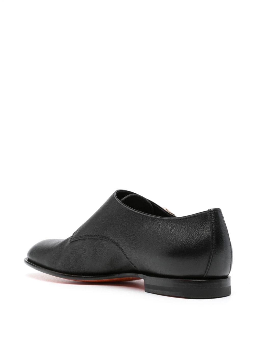 grained leather loafers - 3