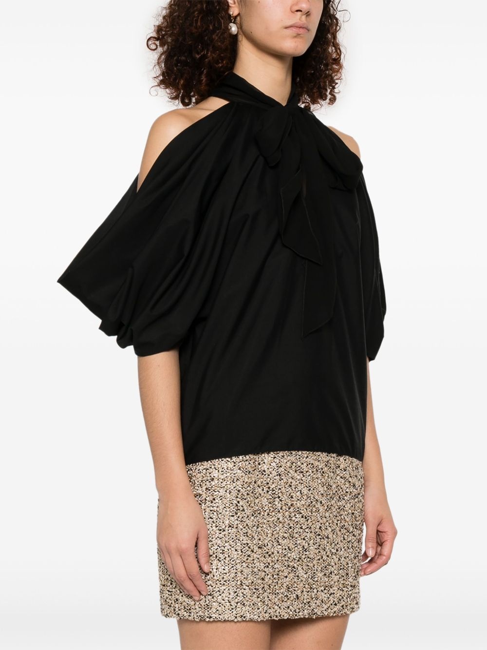 draped blouse - 3