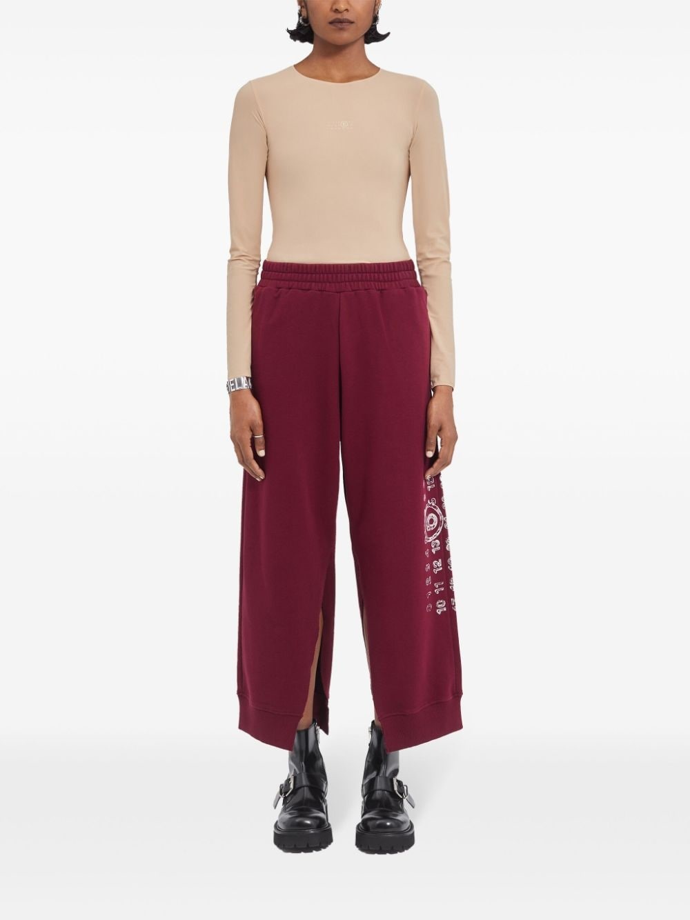 signature numbers motif sweatpants - 2