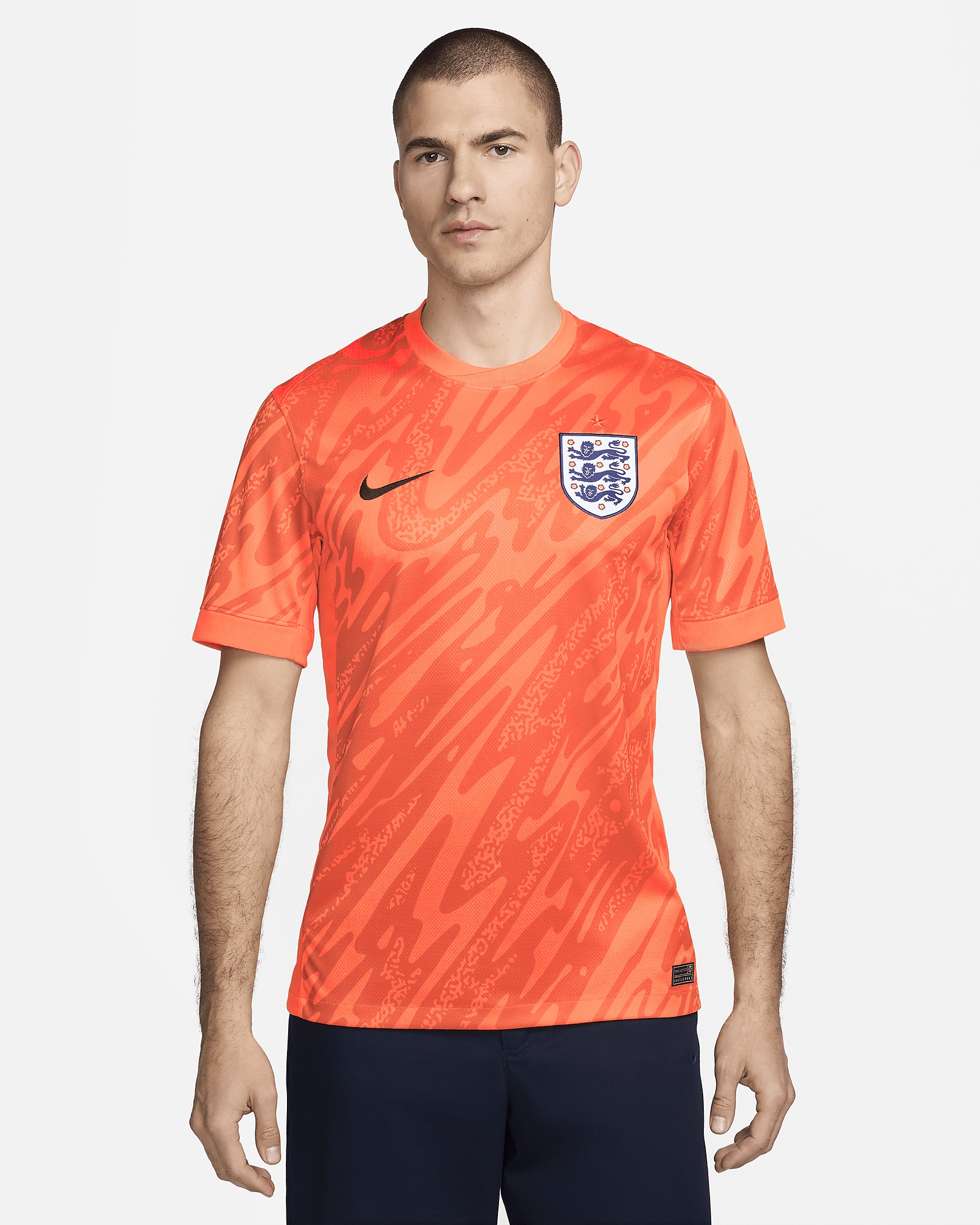 England (Team) 2024/25 Stadium Goalkeeper Nike Men's Dri-FIT Soccer Replica Short-Sleeve Jersey - 1