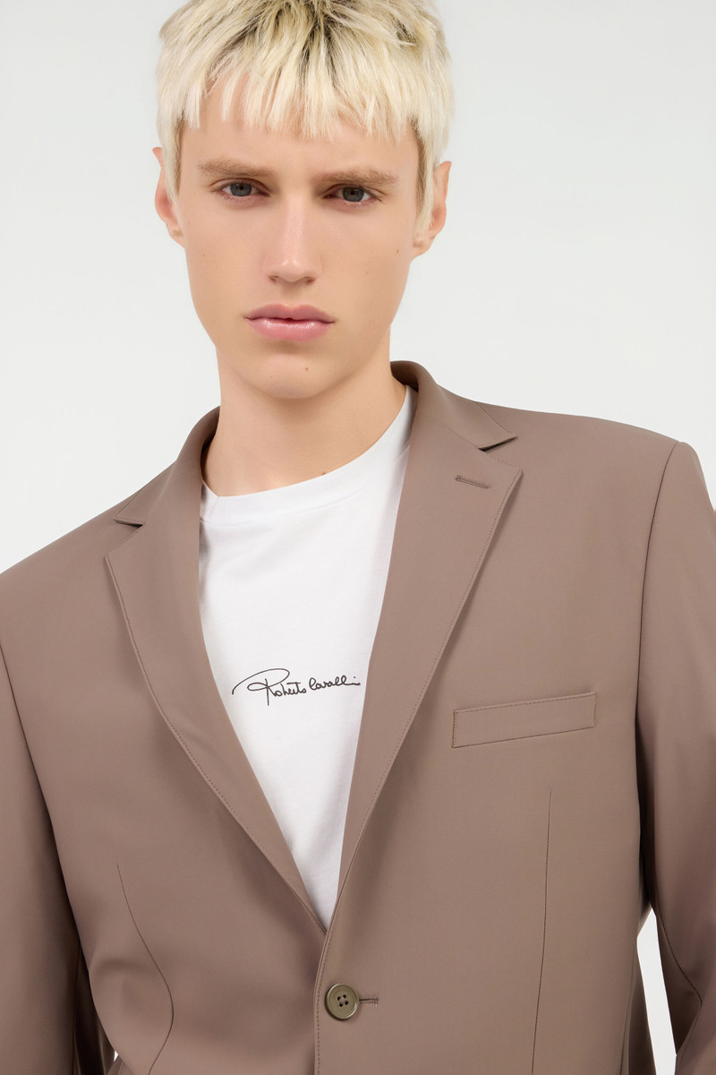 Taupe Single-Breasted Suit 6