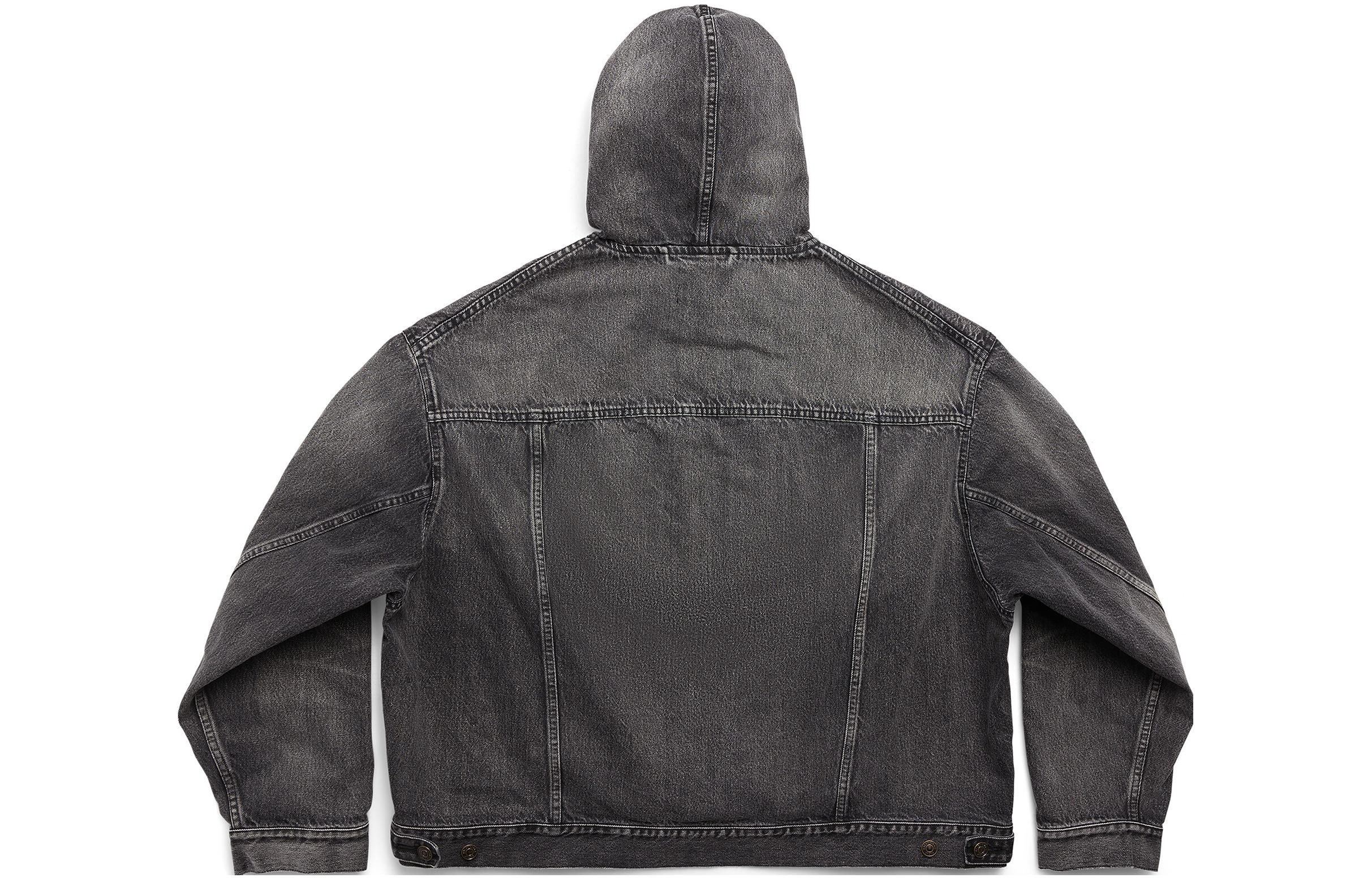 Balenciaga Pull-Over Jacket 'Black Japanese Denim' 719313TBP473340 - 2