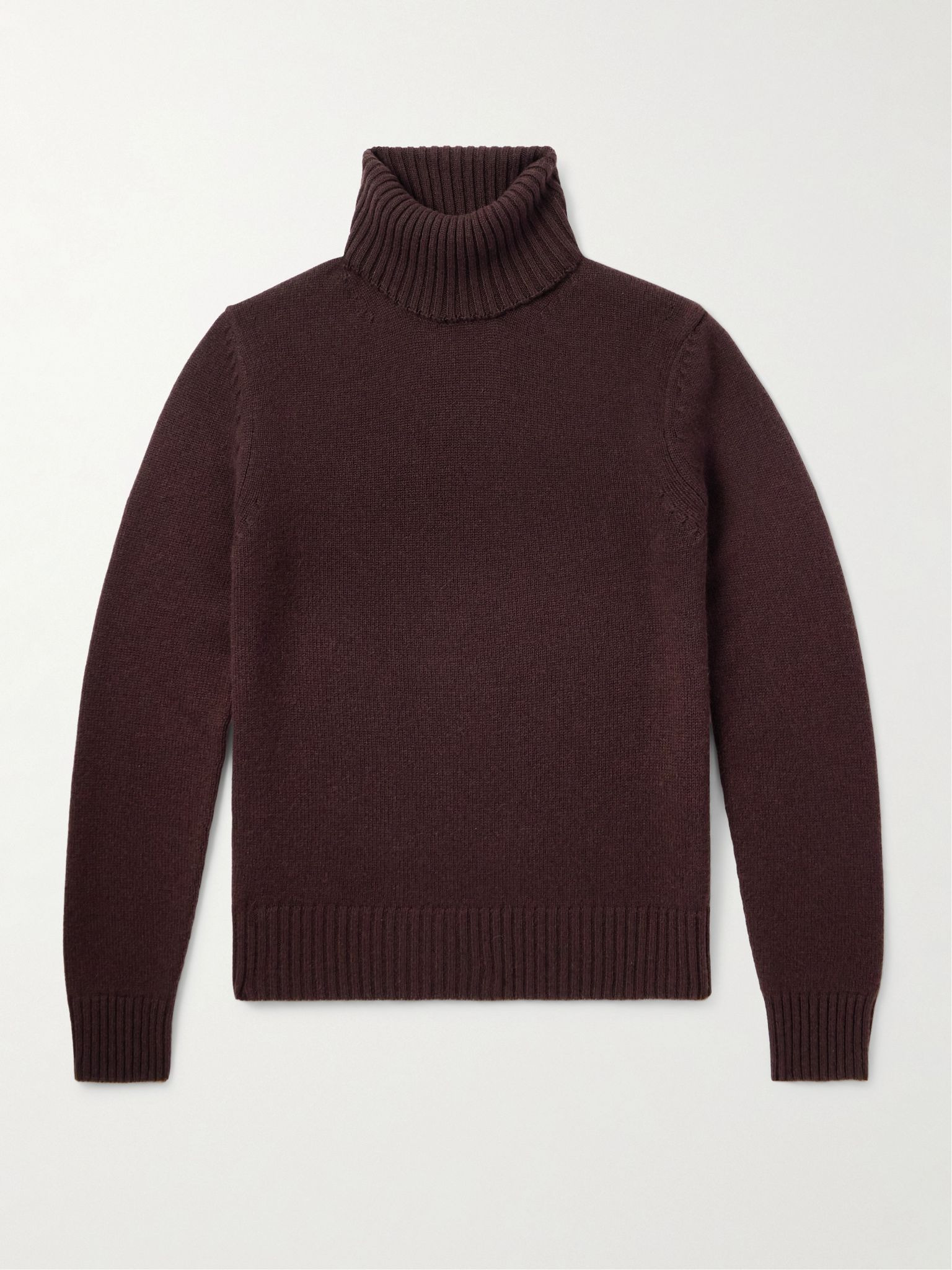 Cashmere Rollneck Sweater Brown - 1