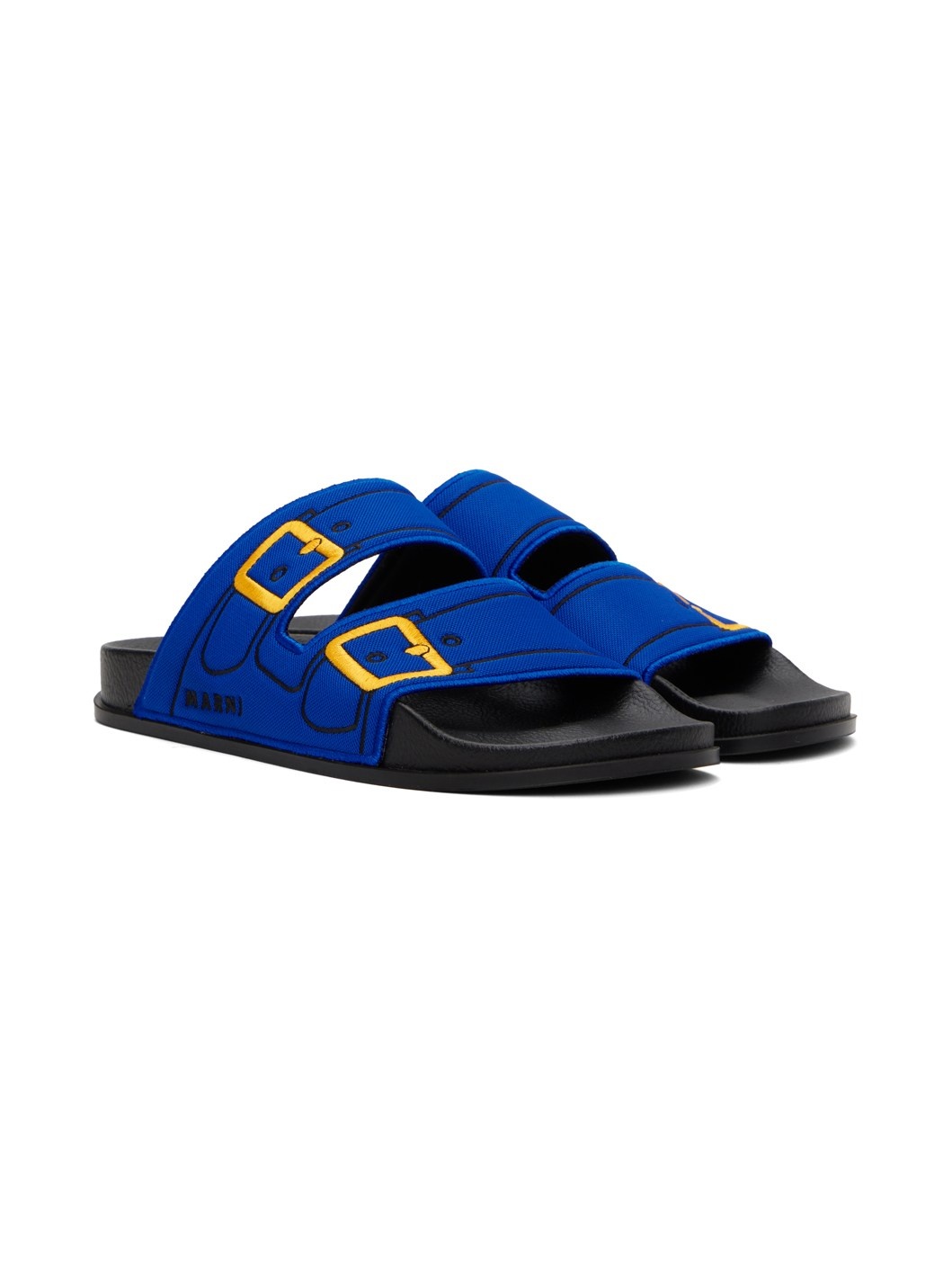 Blue Trompe L'œil Slides - 4