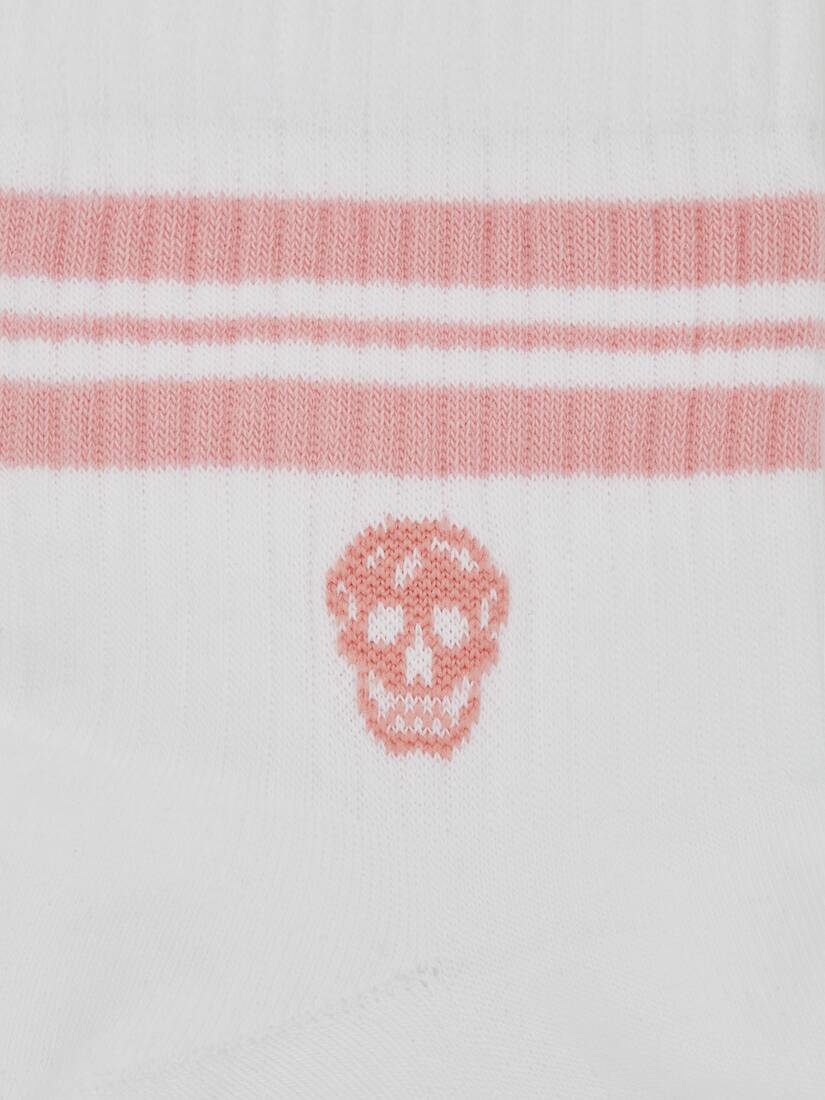 Skull Sport Socks in White/rose Gold - 2