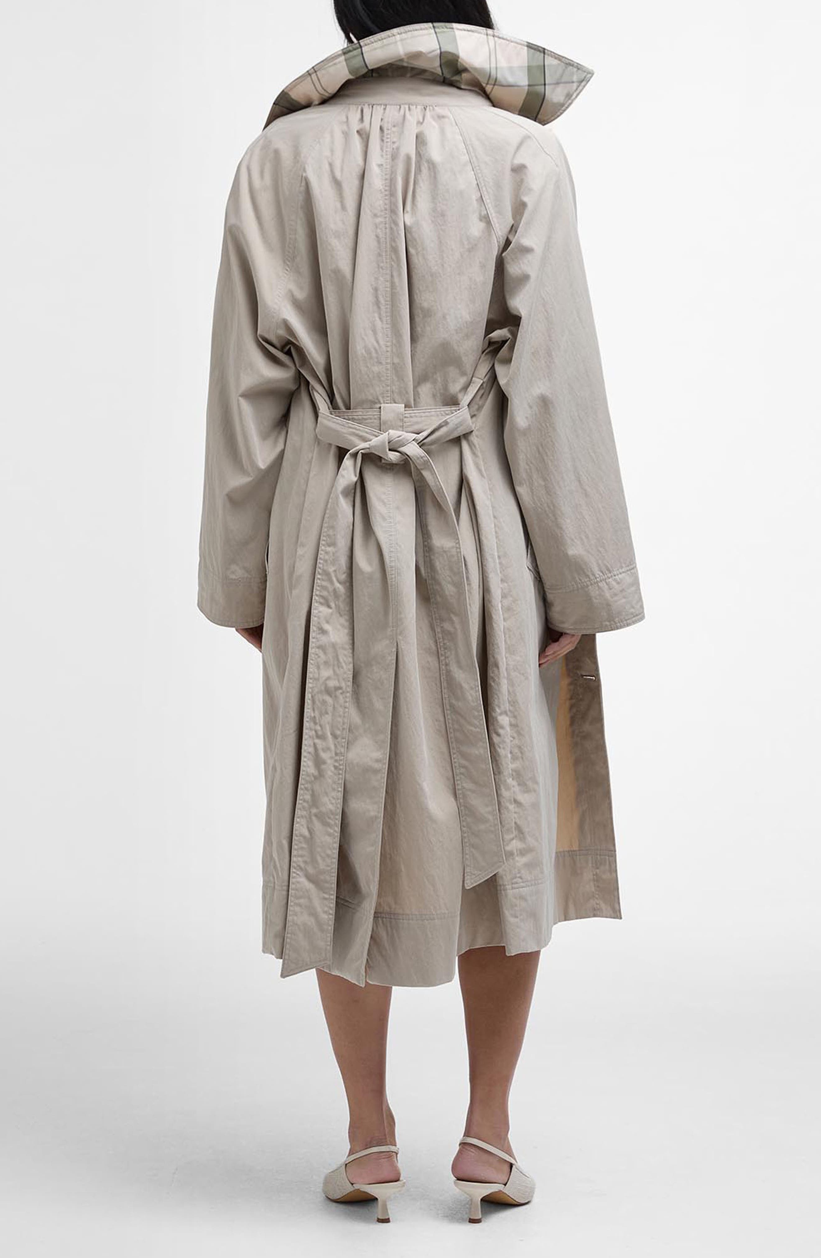 Barbour Garbo Showerproof Trench Coat in Light Sand Rosemary at Nordstrom - 2