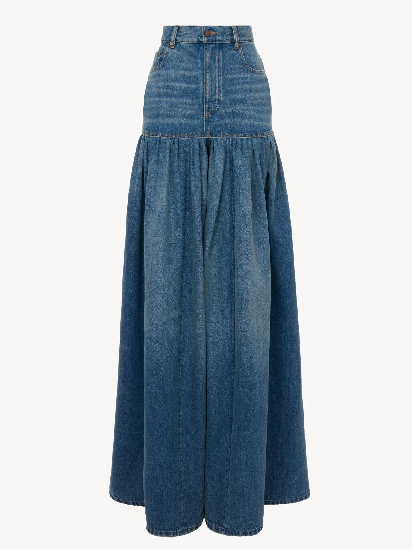 HIGH-RISE BALLOON JEANS IN DENIM - 1