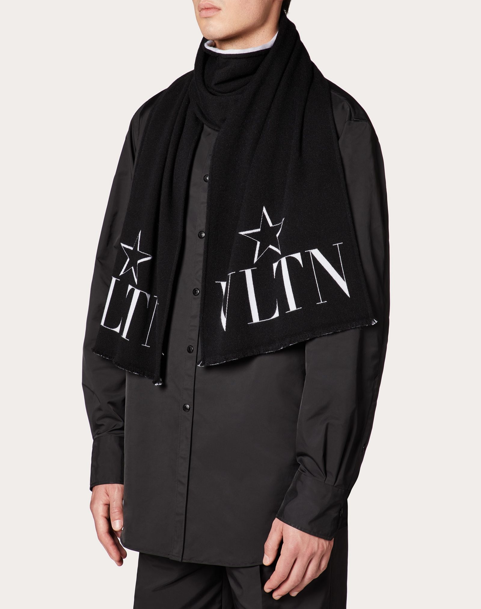 VLTN STAR Scarf in Wool and Silk - 3