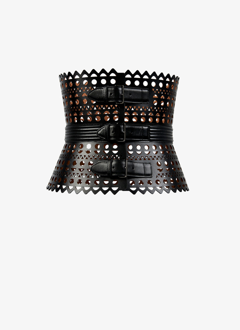 CORSET BELT IN VIENNE CALFSKIN - 1