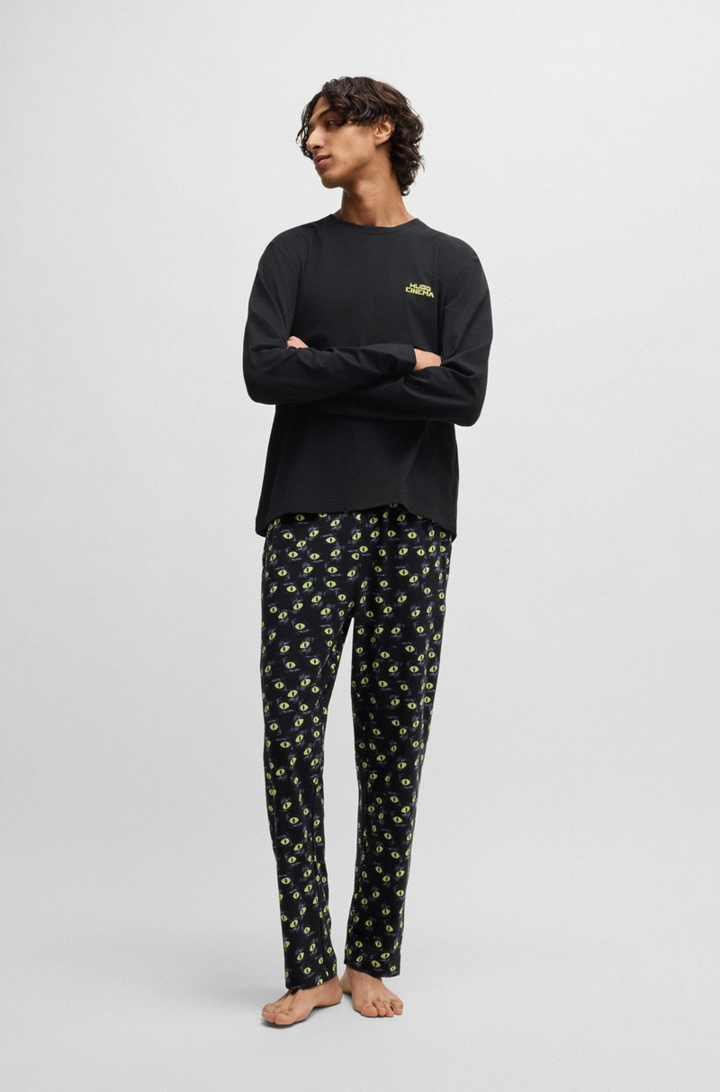 HUGO STRETCH-COTTON PAJAMAS WITH 70S FILM GRAPHICS outlook