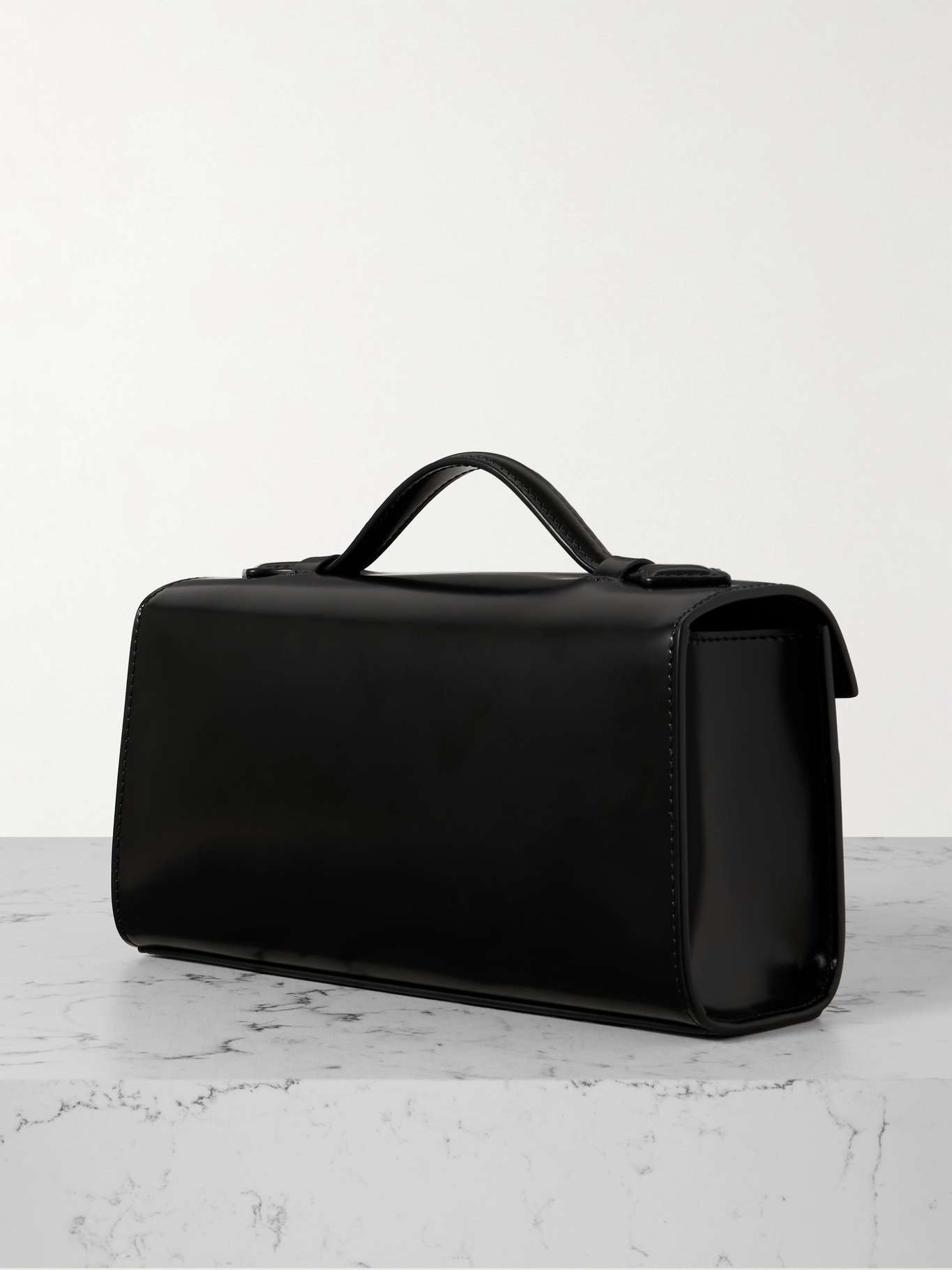 Symmetry Pochette glossed-leather tote - 3