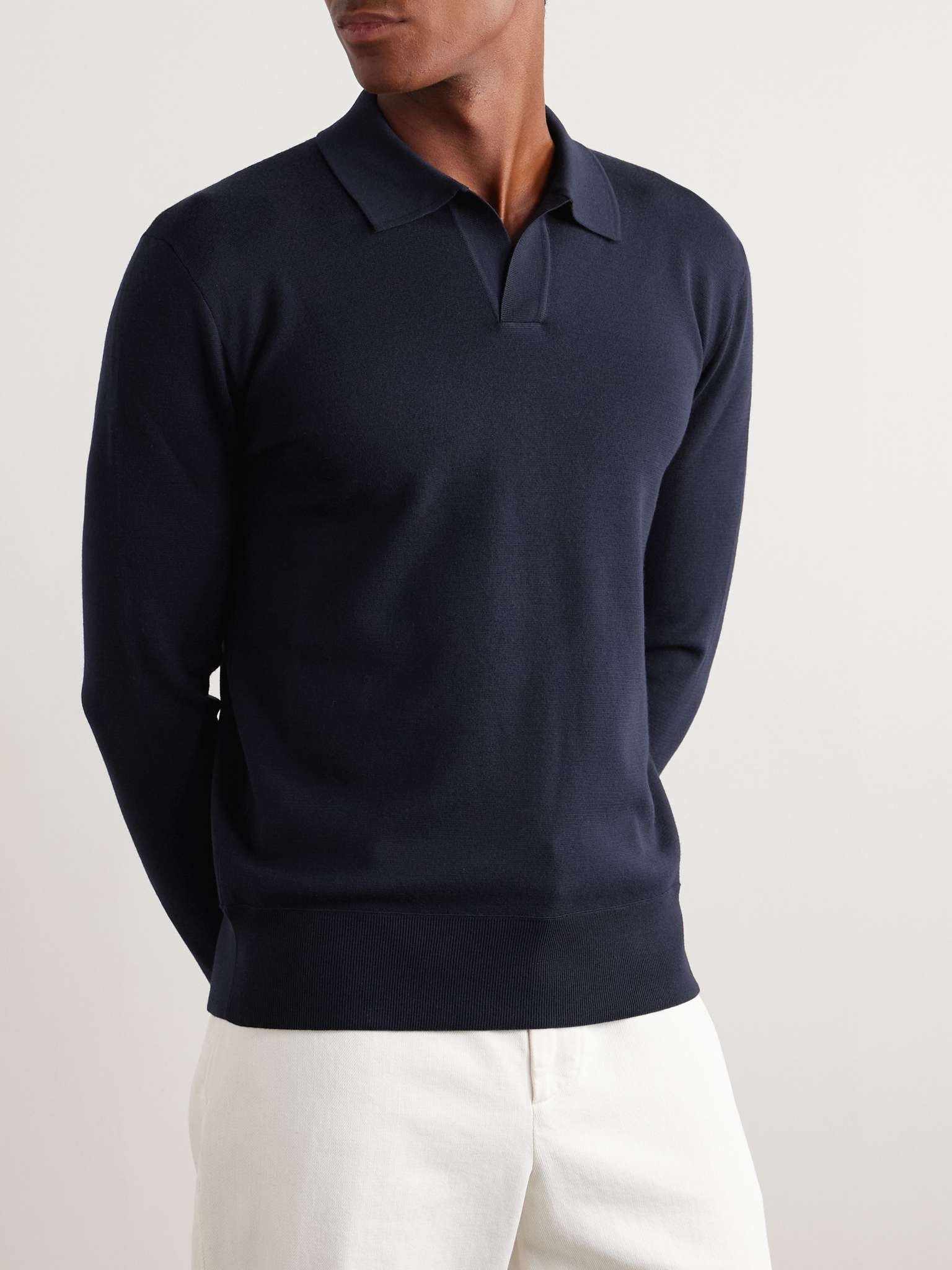 Loro Piana Aspen Wish® Virgin Wool Polo Shirt mrporter REVERSIBLE