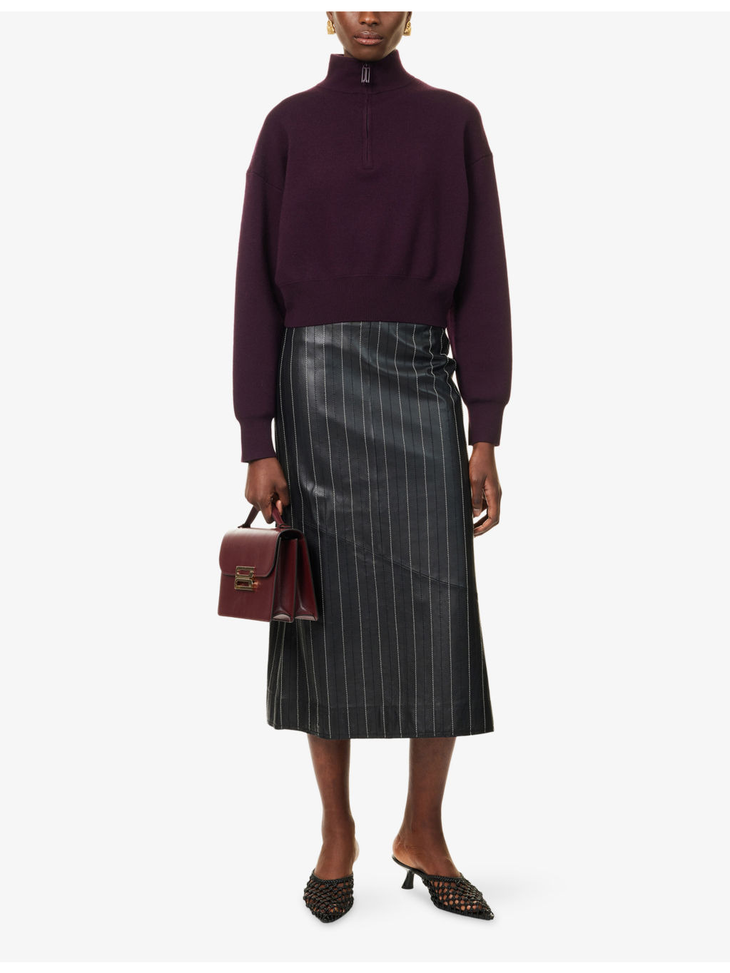 Boxy-Fit High-Neck Wool-Blend Jumper - 2