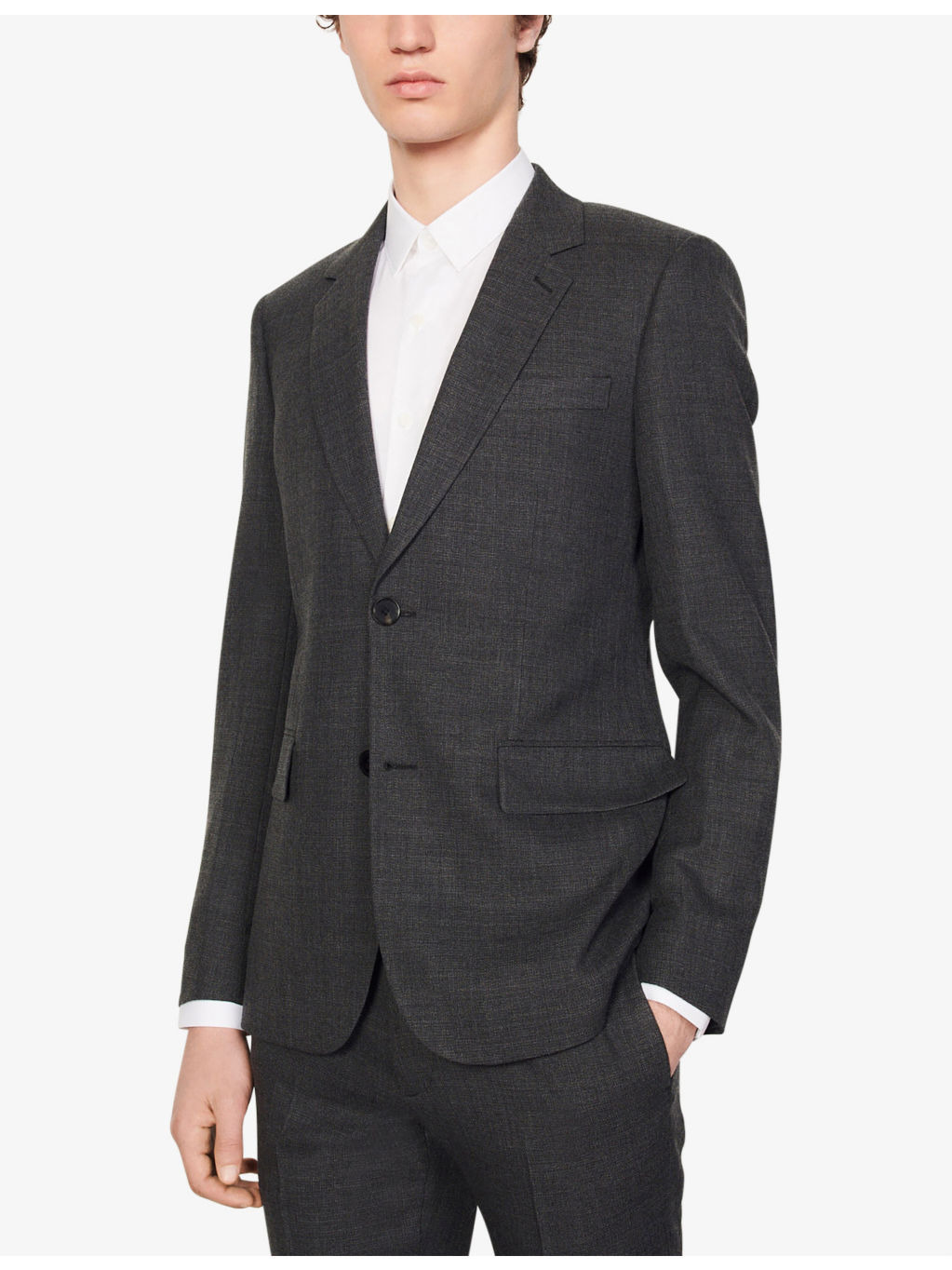 Single-breasted wool blazer - 3