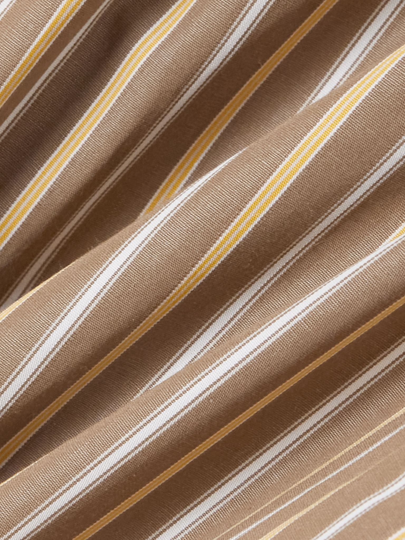 Yoshi striped cotton and Lyocell-blend wide-leg pants Light brown - 4