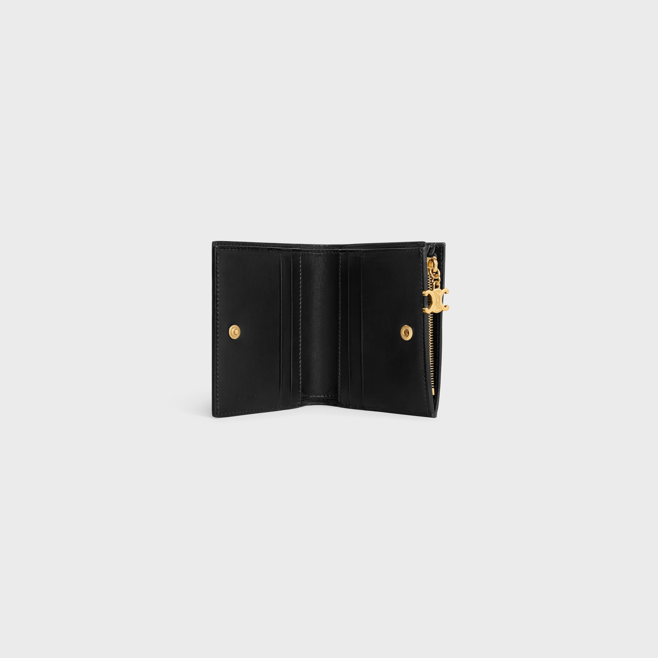TRIOMPHE COMPACT WALLET TRIOMPHE CHARMS in GRAINED CALFSKIN - 4
