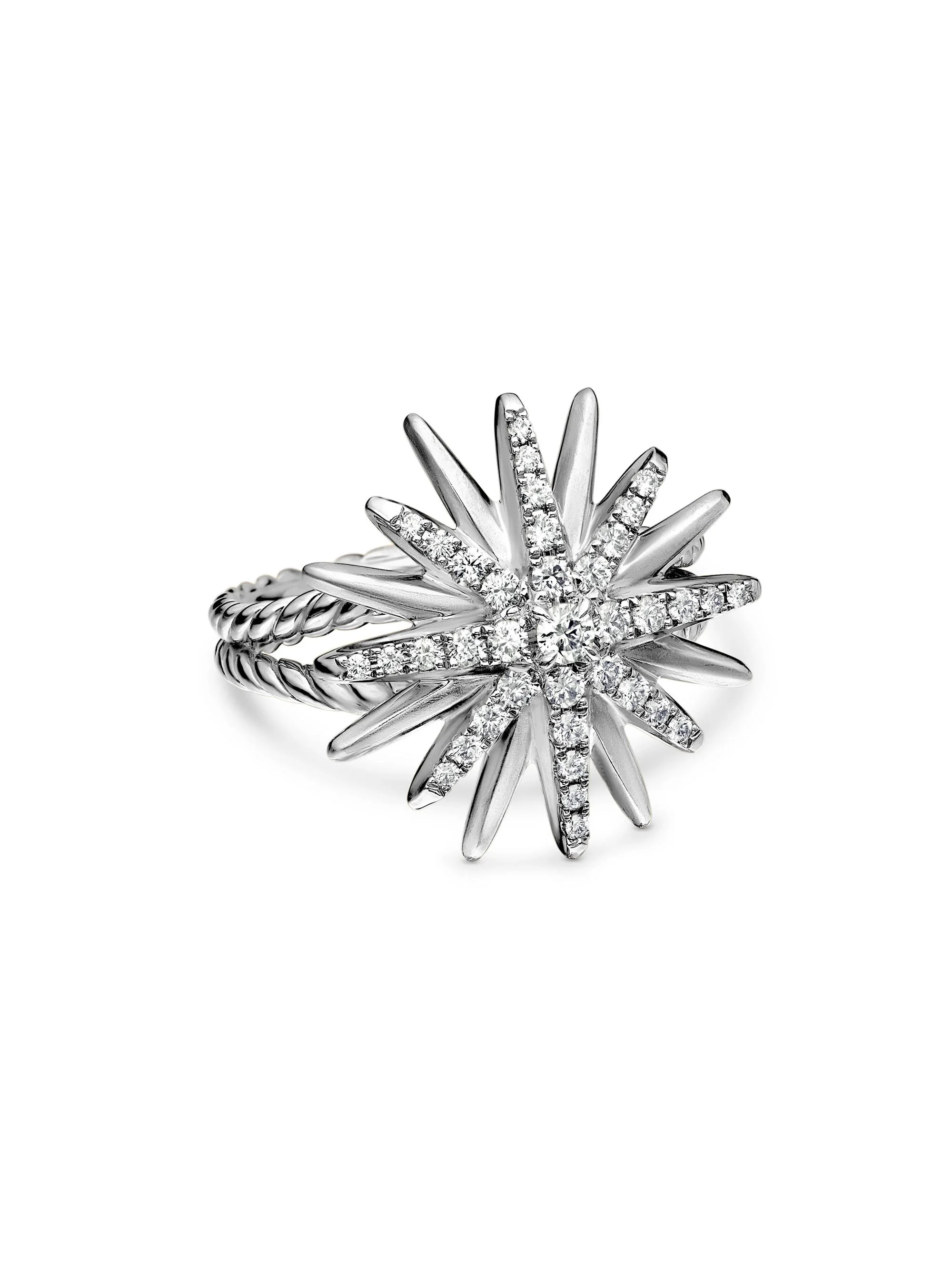 Women's Starburst Ring in Sterling Silver - Silver - 1
