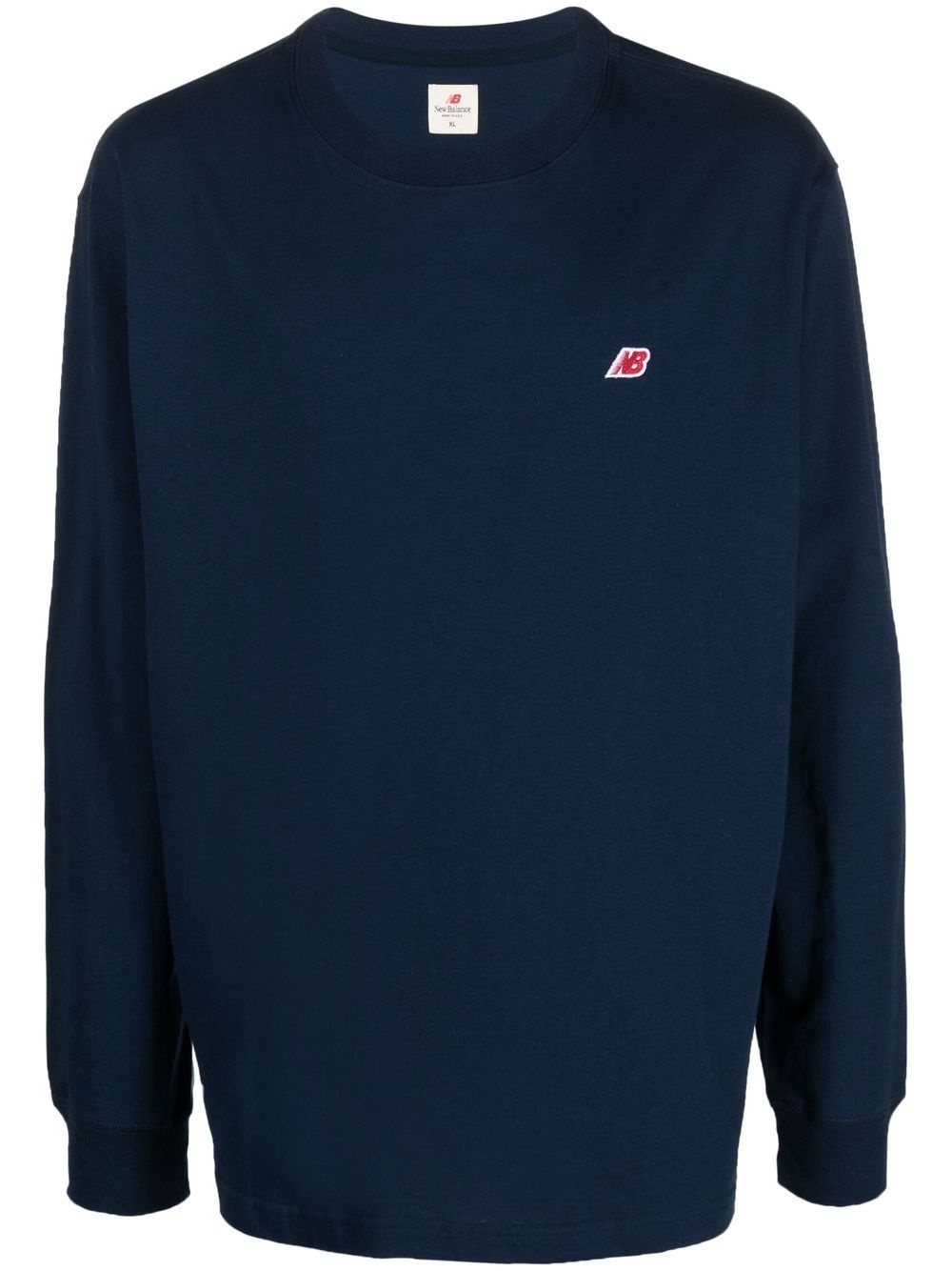 logo-patch cotton sweatshirt - 1